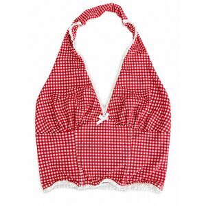 Red Picnic Halter Top